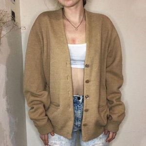 Beige button up cardigan